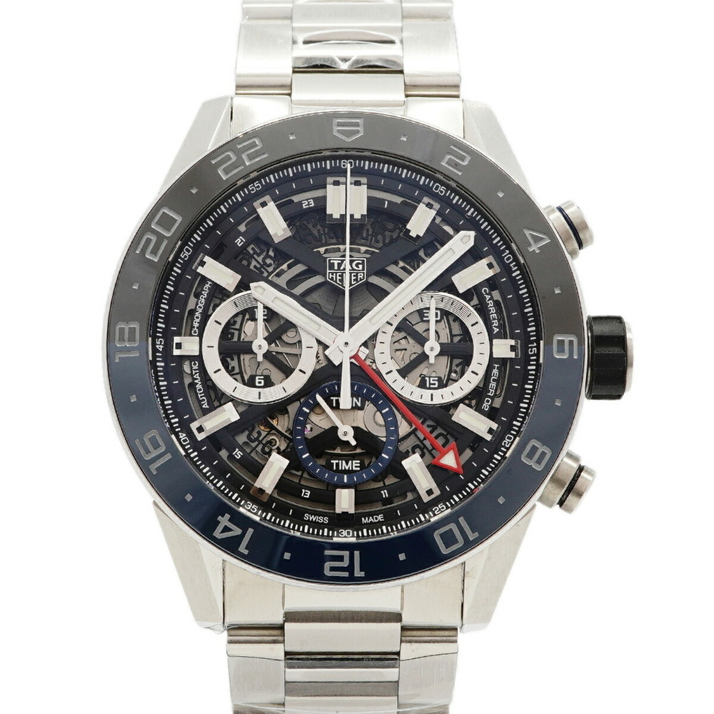 TAG Heuer Carrera Calibre 02 GMT CBG2A1Z Skeleton Dial Men's Watch